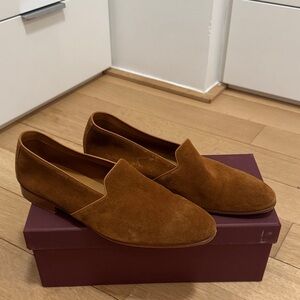 John Lobb Men's Brown Suede Loafers